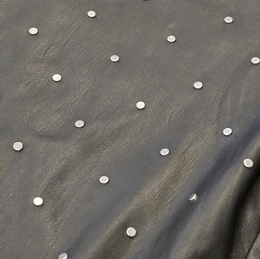 Black Studded Faux Leather Leggings - Picture 6 of 9